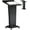 Black, variant on Vakiorn Podium Lectern with Wheels 44in Iron Lockable Double Layer Storage for Classroom Office Conference Wedding Black