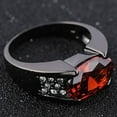 thumbnail image 4 of AYYUFE Man Cool Big Red Rhinestone Inlaid Finger Ring Jewelry Gift Size 8-12 Alloy, Rhinestone Beige, 4 of 7