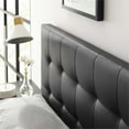 thumbnail image 6 of Hawthorne Collections Modern Faux Leather Queen Tufted Panel Headboard in Black, 6 of 6