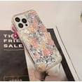 thumbnail image 2 of Compatible with iPhone 13 Pro Max Bling Glitter Case,Luxury Bling Diamond Rhinestone Gemstone 3D Rose Flower Gemstone Soft TPU Back Cover Case for Women Girls with iiPhone 13 Pro Max 6.7", 2 of 5