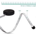 thumbnail image 3 of Cinta métrica retráctil blanca suave para medir el cuerpo, ideal para sastrería, tejido, manualidades, 150 cm (60 pulgadas) (negra), 3 of 5