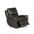 thumbnail image 2 of Steve Silver Laurel Top Grain Leather Power Reclining Chair, Gray, 2 of 10