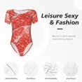 thumbnail image 6 of Gaeub Beef Steaks Women'S Short Sleeve One Piece Swimsuit Sexy High-Waisted Bodysuit For Swimming, Beach, Sports - Xx-Large, 6 of 9