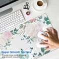 thumbnail image 4 of Pink and White Roses&nbsp;mousepad Gamingwaterproofwashable&nbsp;for Office Home Work GamingmousepadsRubber Base Mousepad with Stitched Edges 31.5x11.8inches, 4 of 7