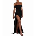 thumbnail image 2 of Robe Moulante à Épaules Dénudées pour Invitée de Mariage, Fente Haute, Robe Formelle, Cocktail, Fête, Bal, Longues Robes, 2 of 9