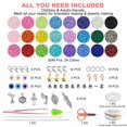 thumbnail image 3 of Kit de perlas para hacer joyas Redtwo, 3400 unidades, semillas de vidrio de 4 mm, 3 of 6