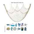 thumbnail image 2 of Coastal Style Fishing Net Wall Display Mesh with Sea Animal Ornaments,40*80in,Nautical Photo Hanging Decor, Vintage Wall Pendant for Bedroom Beach House Home Layout, 2 of 7