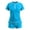 Light Blue, variant on Kilaqueen Girls Rash Guard Swimsuit 2 Piece Short Sleeve Half Zip Bathing Suit Drawstrings Hem UPF 50 Sun Protection Swimwear Set with Boy Shorts