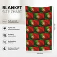 thumbnail image 3 of Portugal Portuguese Flag Print Blanket Warm Plush Throw Blanket Soft Flannel Lightweight Throw Blankets 32"X48", 3 of 4