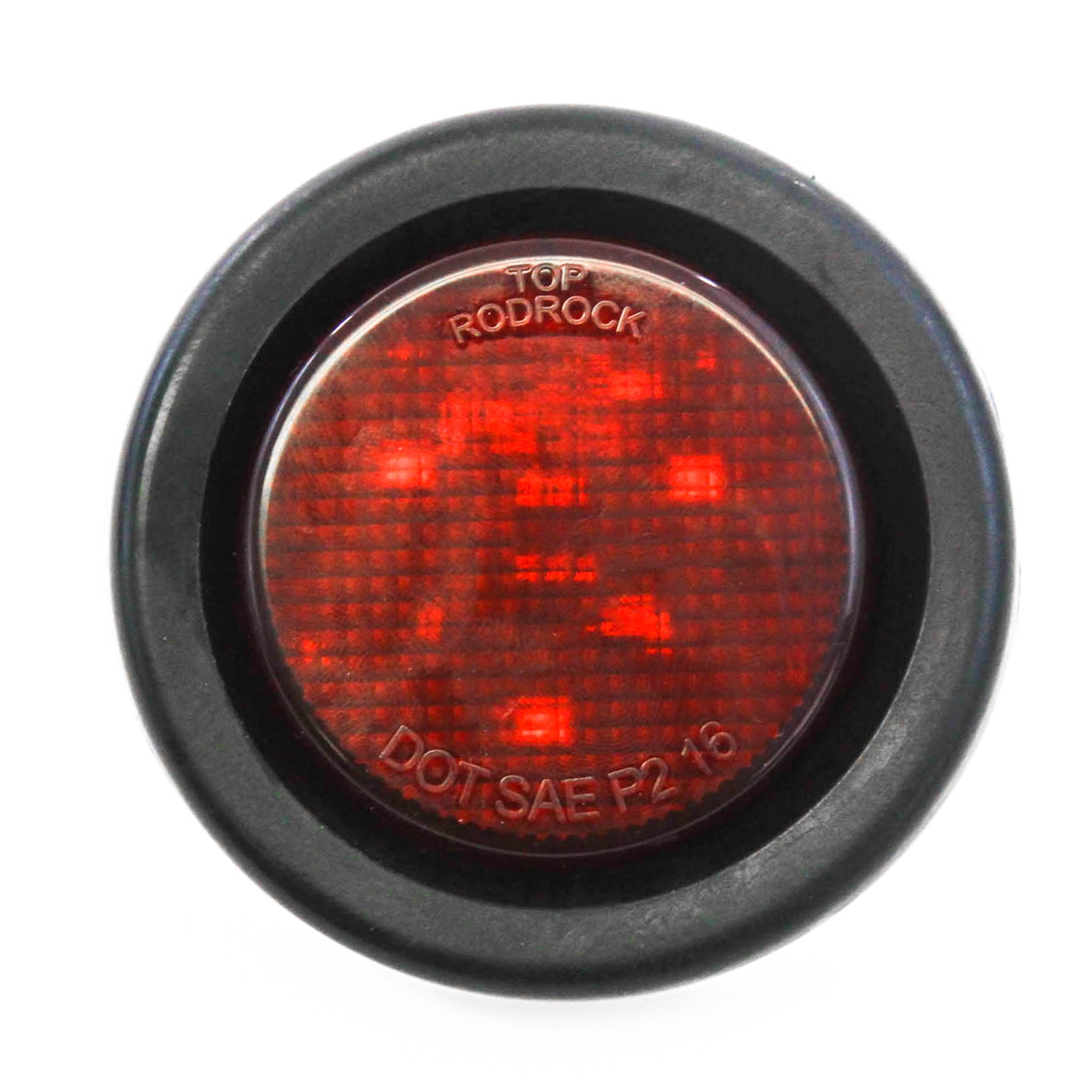 red led 2" round clearance/side marker light kits with grommet truck