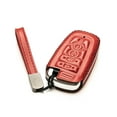 thumbnail image 2 of Vitodeco Genuine Leather Smart Key Fob Case Compatible with Ford Mustang (2018-2026), Ford Mustang Mach-E (2021-2026)(5-Button, Red), 2 of 6
