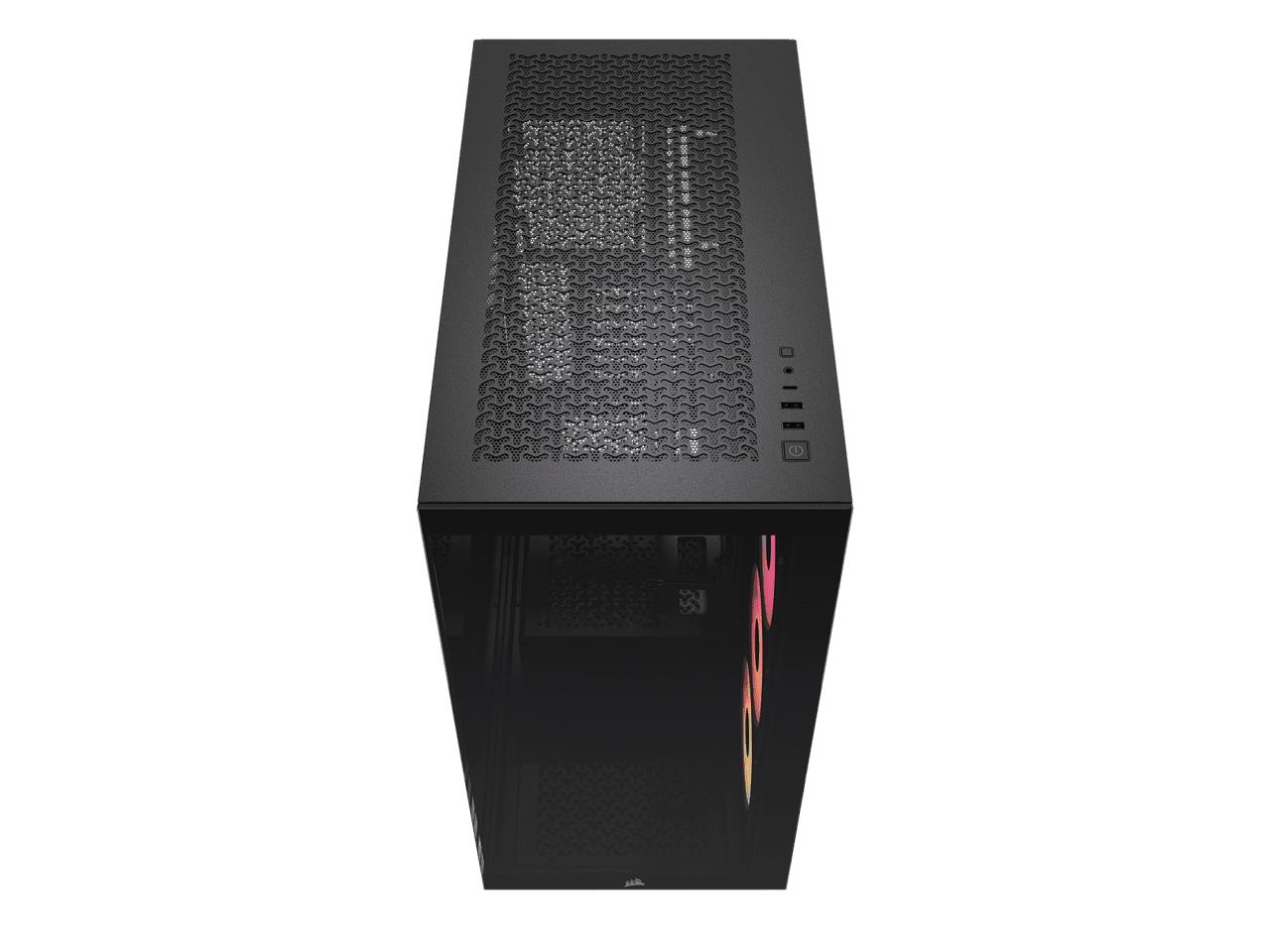 CORSAIR 3500X RS-R ARGB Mid-Tower PC Case – 3x Pre-Installed RS120-R ARGB Fans – GPU Anti-Sag Arm – Tempered Glass – Fits up to 10x 120mm Fans – Reverse Connection Motherboard Compatible