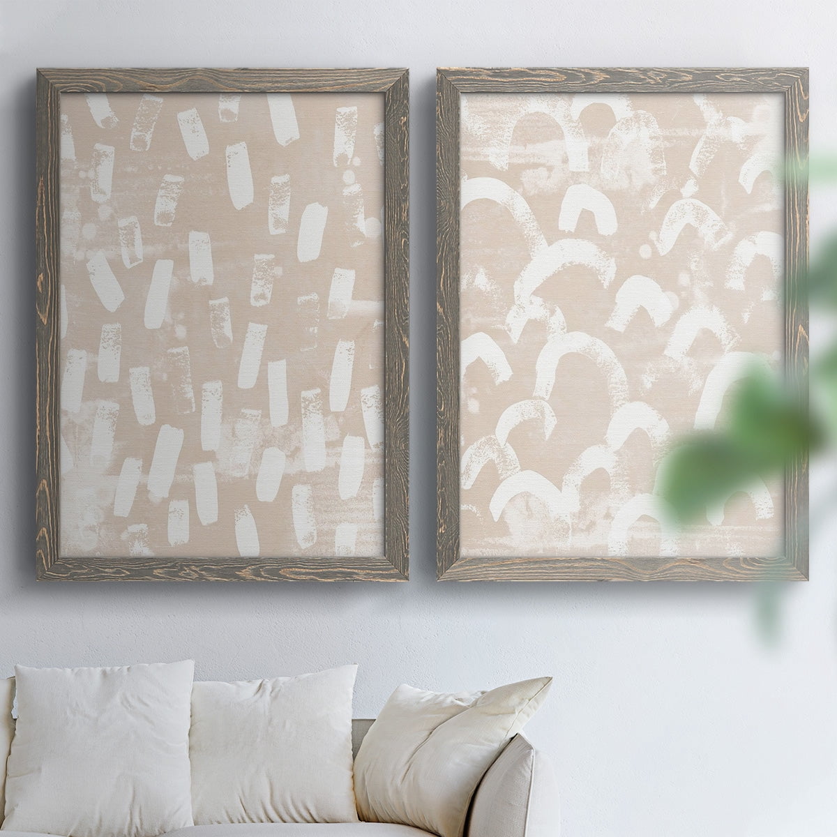 Earth Etching I - Premium Framed Canvas 2 Piece Set - Ready to Hang