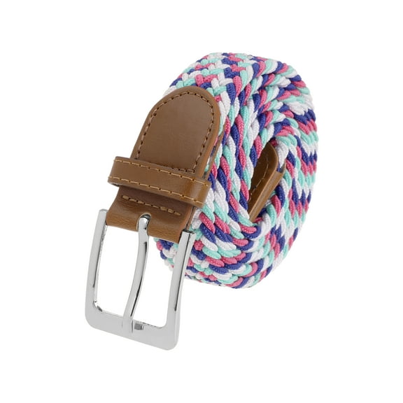INSPIRE CHIC Unisex Braided Stretch Belts, Multicolored Elastic Woven Golf Jean Belt Waistband for Men and Women 41.3x1.1"(LxW) Style-1