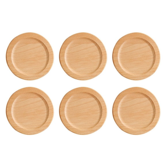 1PCS Vintage Wooden Cup Mat for Coffee Table Drinks Cup Desk Mat with Coaster Holder Environmentally Friendly