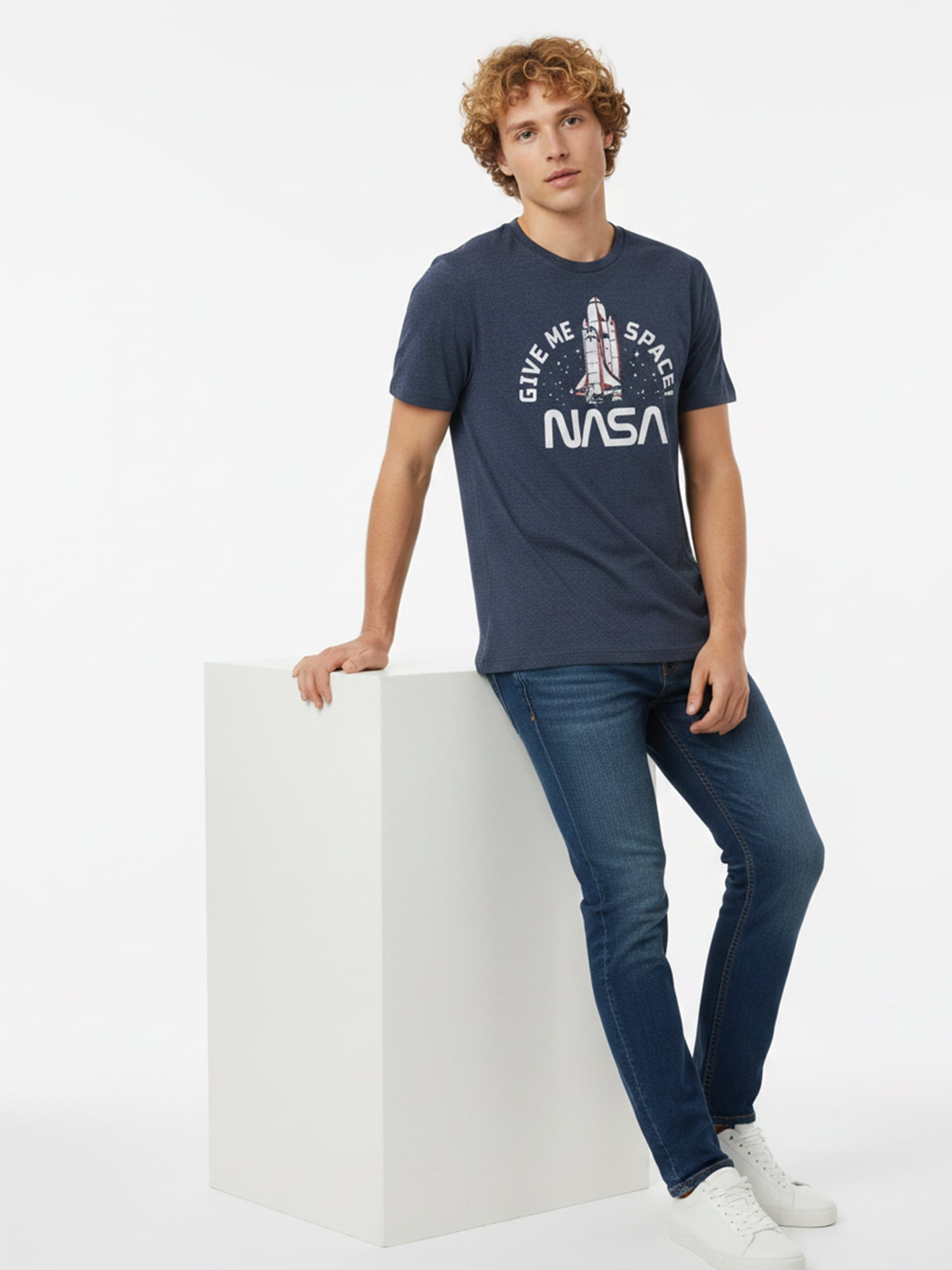 NASA Men's and Big Men's Graphic Cotton Tee with Short Sleeves, Sizes S-3XL
