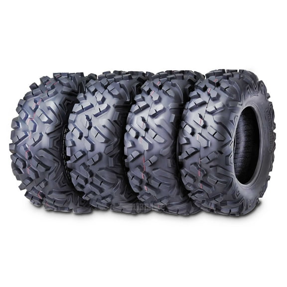 Set 4 Roadguider ATV UTV Tires 25x8-12 25x8x12 front & 25x10-12 25x10x12 Rear 6PR