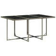 thumbnail image 2 of vidaXL 7 Piece Garden Dining Set with Cushions Grey Poly Rattan, 2 of 5