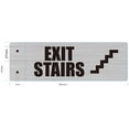 thumbnail image 2 of EXIT Stairs Sign-Two-Sided/Double Sided Projecting, Corridor and Hallway Sign (Aluminum, Silver, 4x12 Inch)-The Hallway Line(ref062022), 2 of 5