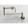 thumbnail image 2 of Kingston Brass KS4108DL Concord Two-Handle 1-Hole Wall Mount Pot Filler Faucet in Brushed Nickel, 2 of 8