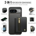 thumbnail image 2 of For Google Pixel 11 / Pixel 11 Pro Phone Case 2 In 1 Wallet With Card Holder &Zipper Cash Pocket,PU Leather Case,RFID Blocking, Kickstand  Magnetic Protective Women Men Cover,Black, 2 of 8
