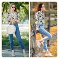 thumbnail image 7 of KLL Puppy Print Women's Long Sleeve Pajamas with Pants Sleepwear Loungewear 2 Set-X-Large, 7 of 7