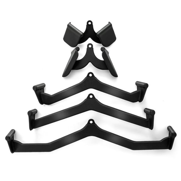 Gymax LAT Pulldown Attachment Set Back Strength Training Bicep Tricep Handle Grips