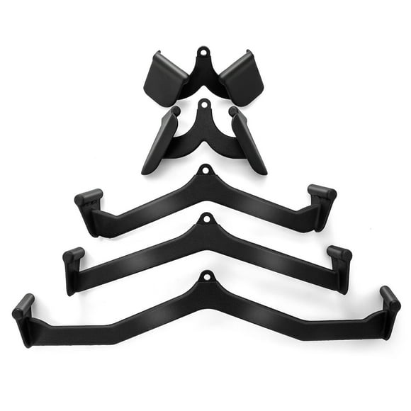 Gymax LAT Pulldown Attachment Set Back Strength Training Bicep Tricep Handle Grips