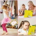 thumbnail image 5 of Kids Case for Apple iPad Pro 11 Inch 2024/2022/2021/2020/2018/ iPad Air 11 2024/ iPad Air 5 4, Lightweight Kids Friendly Kickstand Handle Cute Ladder Design Bumper Back Cover for Girls Boys,Yellow, 5 of 6