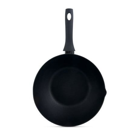 Ken Hom Classic Non-Stick Aluminum Wok Stir Fry Pan - Lightweight Flat Bottom 12