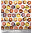 thumbnail image 1 of Soimoi Rayon Fabric Donuts Food Printed Craft Fabric by The Yard 42 Inch Wide, 1 of 3