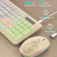 thumbnail image 3 of Wagpak Wireless Keyboard and Mouse Combo RGB Backlit Rechargeable 2.4GHz Quiet 108 Keys Keyboard-Desert Gold, 3 of 6