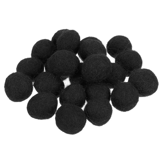 Uxcell Wool Felt Balls Beads Wool Felting Pom 1.5cm 15mm Black for Home Crafts Handcrafts Project DIY Pack of 20