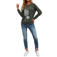 thumbnail image 6 of ZXSXSY Womens Dandelion Sweatshirts Casual Crewneck Pullover Tops Long Sleeve Graphic Tee Shirts, 6 of 9