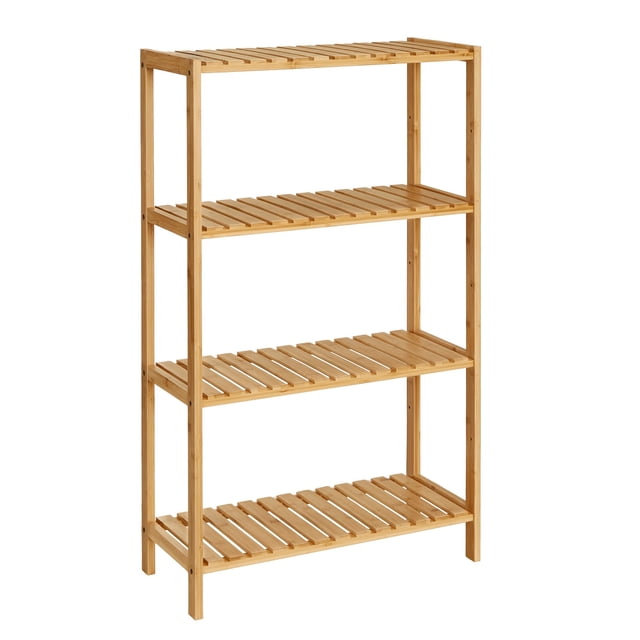 Estante de almacenamiento SONGMICS, bambú, 4 niveles, natural, UBCB034Y01, 100 cm