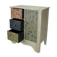 thumbnail image 5 of Contemporary Home Living 27.5" White and Gray Distressed Finish Three Drawer Storage Cabinet, 5 of 5