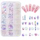 thumbnail image 1 of Nail Art Rhinestones Crystal Nail Rhinestones Nail Art Mix Tamaños 12 Formas Diamante Decoración de Uñas Cristal Colorido Brillante en Caja 6 Formas Diamantes de Imitación Redondos para Nail Art JM, 1 of 4