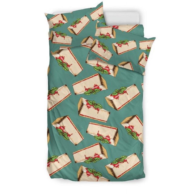 Juego de cama Ck02 con estampado de tarta de queso
