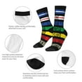 thumbnail image 3 of Yiaed Thin Green Line With USA Flag Print Great elasticity Crew Socks Sports socks for Men and Women, 3 of 6