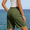 thumbnail image 5 of Womens Cargo Shorts High Waisted Button Quick Dry Athletic Shorts Lightweight Running Summer Hiking Shorts with Pockets, 5 of 9