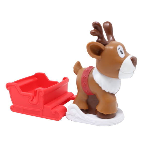 Replacement Parts for Collectible Fisher-Price Little People Holiday Christmas Santa's Village Playset HGP72 - Replacement Santa's Sleigh and Reindeer Figures