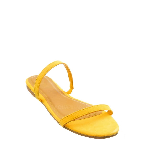Bamboo - Zest50 Summer Double Strap Slides - Womens Casual Open Toe ...