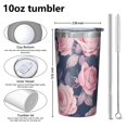 thumbnail image 4 of Pioneer Flower 10oz Tumblers Stainless Steel Tumbler with Lid and Straw,Vacuum Insulated Double Wall Travel Tumbler Cups with Cleaning Brush for Coffee, Tea, 4 of 4