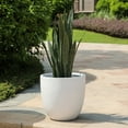 thumbnail image 4 of White MgO Round 17.2in. H Outdoor Planter, 4 of 6