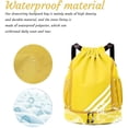 thumbnail image 4 of Fashion Sports Backpacks, Large Capacity Gym Bag, Drawstring Sports Bag, Football Bag, Adjustable Waterproof Sports Backpack with Ball Compartment Bottom Compartment for Women Men Junior (Yellow), 4 of 7