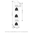 thumbnail image 5 of HOWEN Book Shelf, 3-Tier Narrow Bookshelf, Bookcase with 6-in Width Storage Shelf, 9.3 x 5.9 x 31.5, for Living Room, Bedroom, Home Office, White, 5 of 5