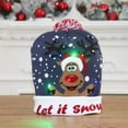 thumbnail image 4 of MesaSe Christmas Decor Knitted Christmas Hat Cartoon Pattern Light Flashing Cap LED New Year  Gifts, 4 of 4