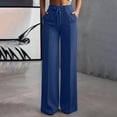 thumbnail image 5 of SimpleJoyi Women High Waist Wide Leg Dress Pants Solid Color Drawstring Waist Pockets Casual Work Trousers Size S-XXXL, 5 of 8