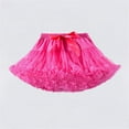 thumbnail image 2 of Miluxas Girl's Elastic Waist Petticoat Puffy Tutu Tulle Skirt Princess Ballet Dance Pettiskirts Underskirt Hot Pink 0-2 Years, 2 of 5