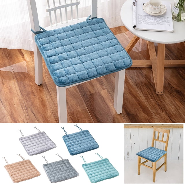 Almohadón Cojines de franela para sillas, 40x40 cm, 2 unidades, antideslizantes, para sillas de oficina y comedor Rkxzt